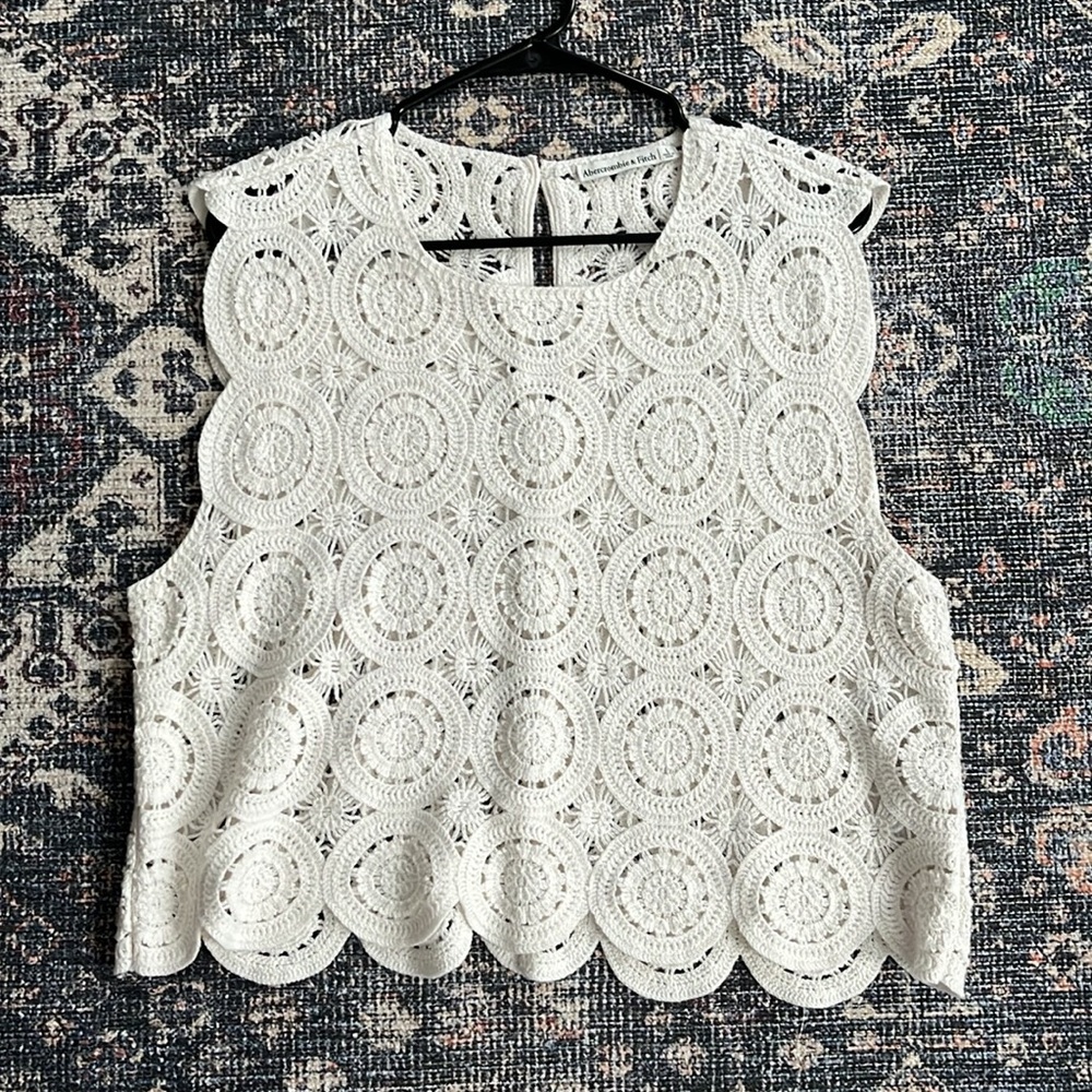 A&F crochet style mosaic tank
